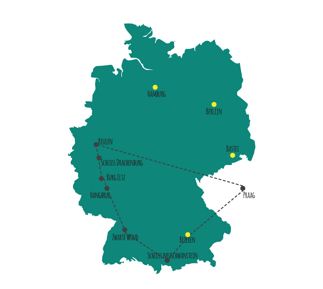 Ultieme road trip route door Duitsland