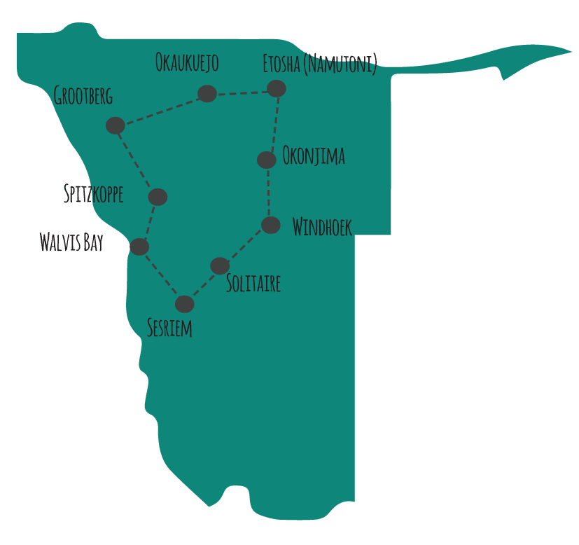 route namibië